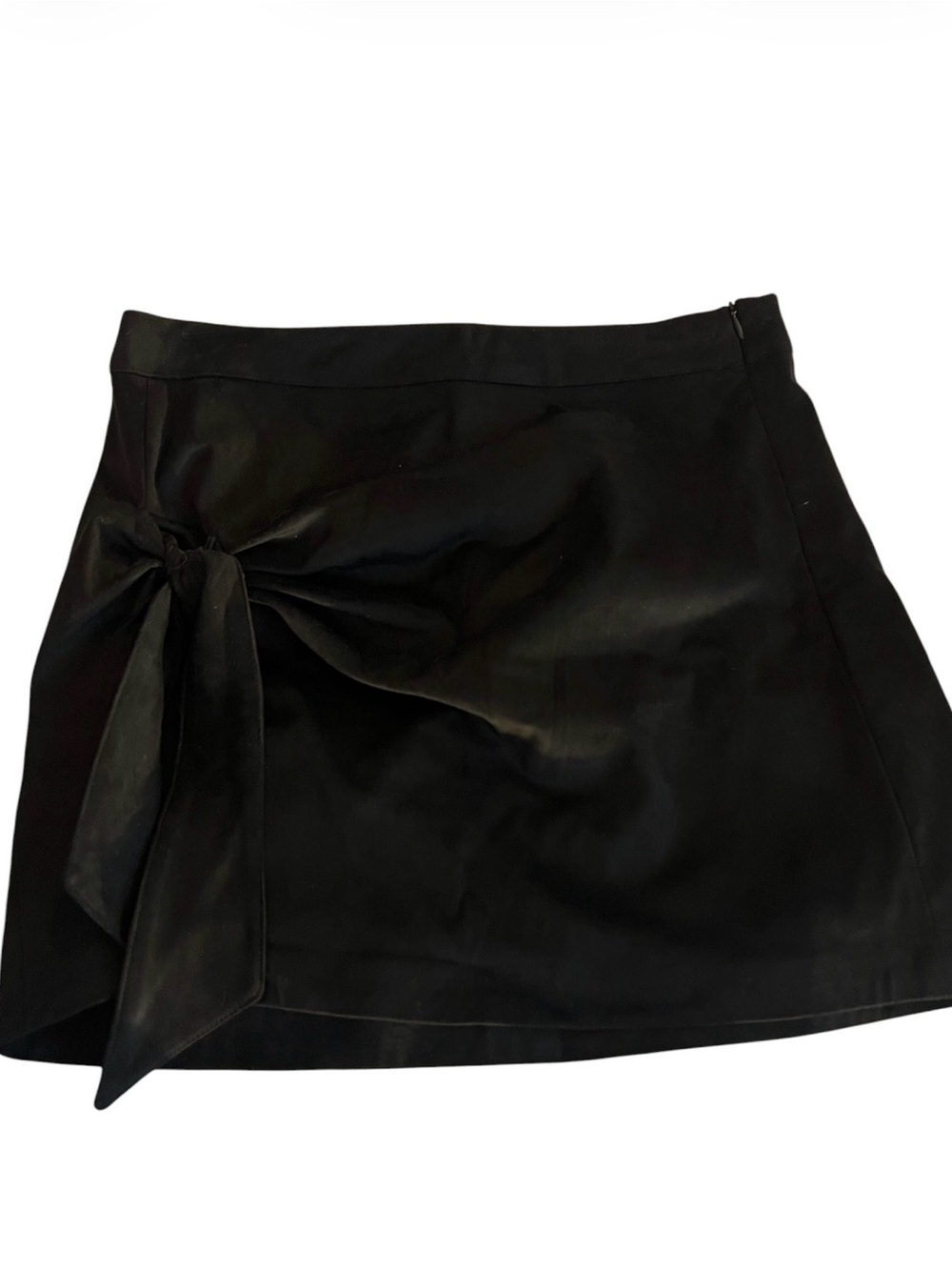 Zara Black Mini Skirt with Side Tie